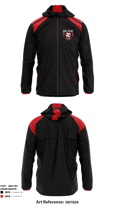 Oak Ridge Youth Association Soccer 89748259 Windbreaker - 1