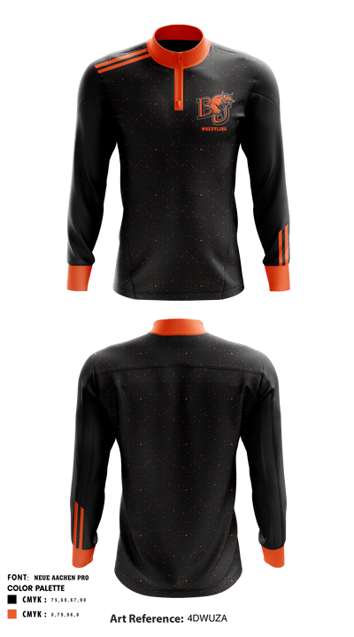 Baker University Wrestling 44034728 Quarter Zip Jacket - 1