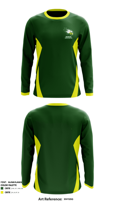 Seneca High School Cross Country 89876981 Long Sleeve Performance Shirt - 1