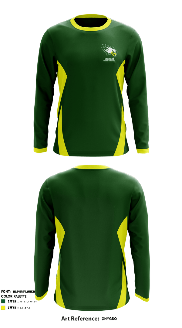 Long Sleeve Performance Shirt, Seneca High School Cross Country, Cross Country, Teamtime, Team time, sublimation, custom sports apparel, team uniforms, spirit wear, spiritwear, sports uniforms, custom shirts, team store, custom team store, fundraiser sports, apparel fundraiser