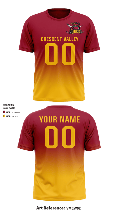 Crescent Valley High School Football 19208274 Short Sleeve Performance Shirt - 2