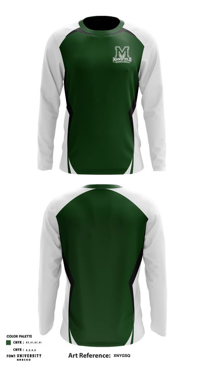 Mansfield High School Basketball 58158658 Long Sleeve Performance Shirt - 1