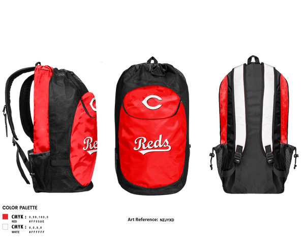 Gear Bag, Chesapeake Reds, Baseball, Teamtime, Team time, sublimation, custom sports apparel, team uniforms, spirit wear, spiritwear, sports uniforms, custom shirts, team store, custom team store, fundraiser sports, apparel fundraiser