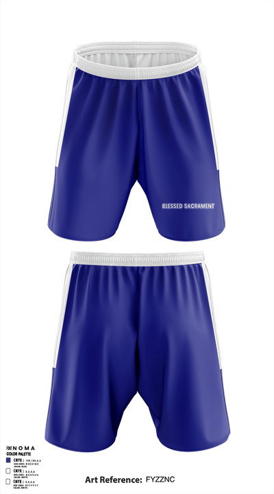 Blessed Sacrament School 39473874 Athletic Shorts With Pockets - 1