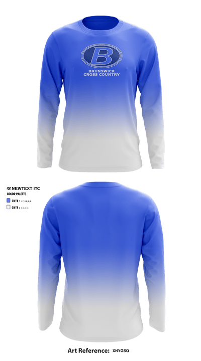 Brunswick High School Cross Country 30557077 Long Sleeve Performance Shirt - 1