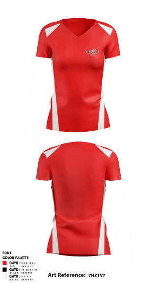 Women's Short Sleeve Vneck Shirt, Renton Redhawks, Tennis, Teamtime, Team time, sublimation, custom sports apparel, team uniforms, spirit wear, spiritwear, sports uniforms, custom shirts, team store, custom team store, fundraiser sports, apparel fundraiser