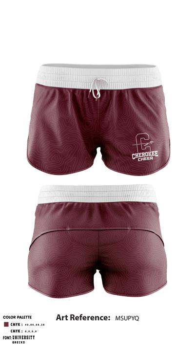 Cherokee Middle School Cheer 2245700 Women's Shorts - 1