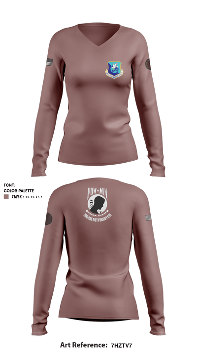 820 Vehicle Maintenance 2711690 Women's Long Sleeve V-neck Shirt - 1