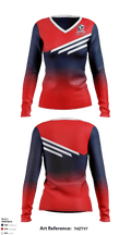 Veterans Memorial High School 24810577 Women's Long Sleeve V-neck Shirt - 1
