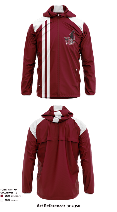 West Creek High School Soccer 78596908 Windbreaker - 1