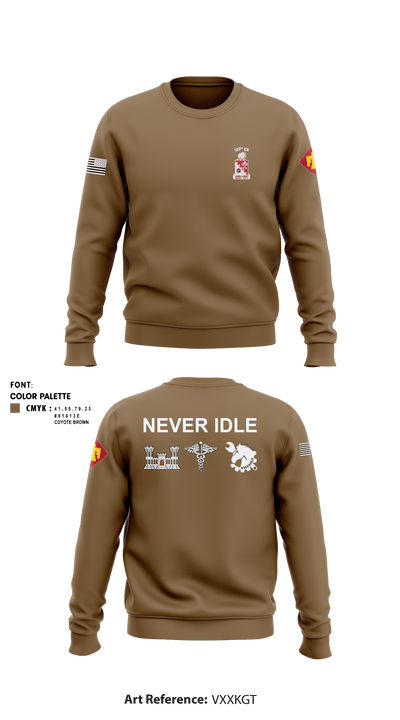 120th Engineers 83495982 Crew Neck Sweatshirt - 7