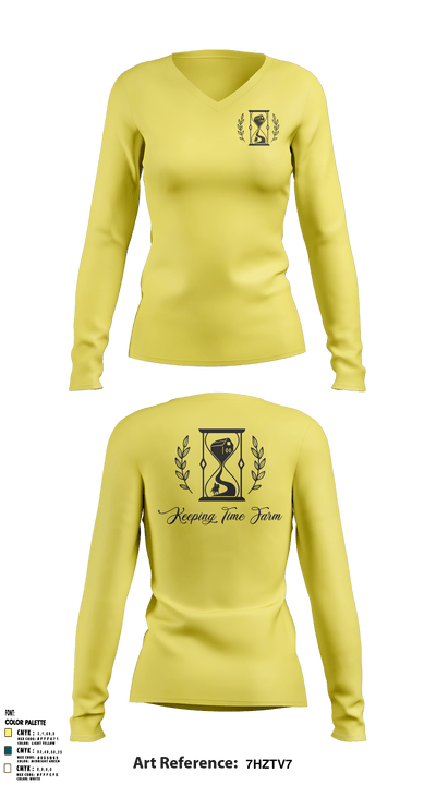 Keeping Time Farm 90678690 Women's Long Sleeve V-neck Shirt - 4