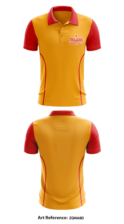 North College Hill High School Basketball 21682712 Short Sleeve Performance Polo - 1