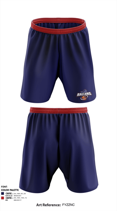 Ballers Basketball 98117118 Athletic Shorts With Pockets - 1