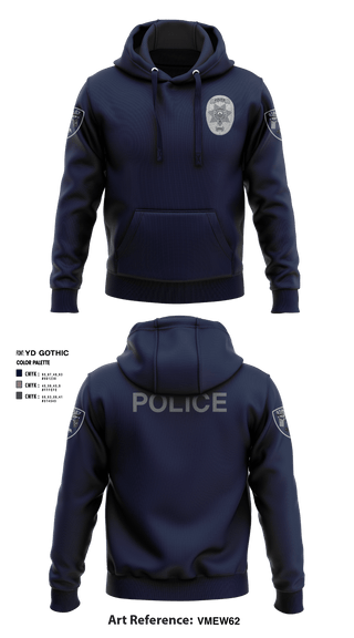 Hoodie, , Police, Teamtime, Team time, sublimation, custom sports apparel, team uniforms, spirit wear, spiritwear, sports uniforms, custom shirts, team store, custom team store, fundraiser sports, apparel fundraiser