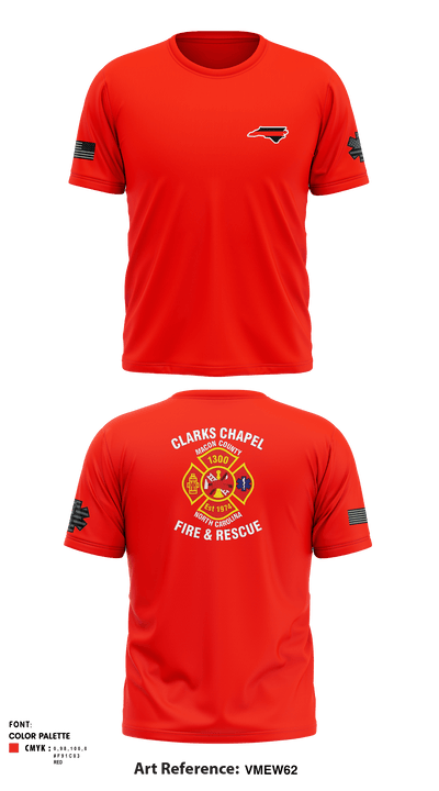 Clarks Chapel Fire & Rescue 66405091 Short Sleeve Performance Shirt - 3