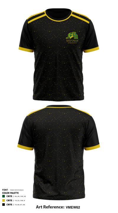 Baton Rouge Magnet High School Gymnastics 22417261 Short Sleeve Performance Shirt - 2