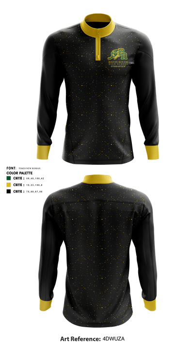 Baton Rouge Magnet High School Gymnastics 22417261 Quarter Zip Jacket - 2