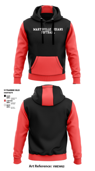 Hoodie, Marysville indians, Softball, Teamtime, Team time, sublimation, custom sports apparel, team uniforms, spirit wear, spiritwear, sports uniforms, custom shirts, team store, custom team store, fundraiser sports, apparel fundraiser