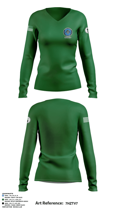 Bandits 74567801 Women's Long Sleeve V-neck Shirt - 2