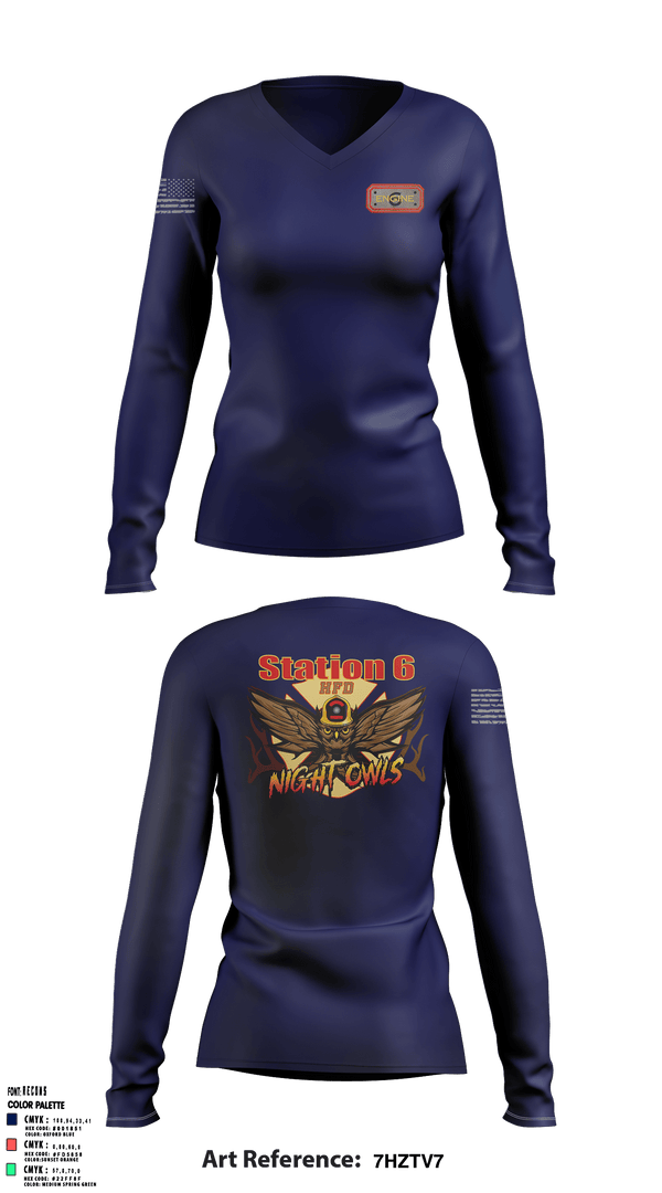 Women's Long Sleeve Vneck Shirt, Engine Company 6Engine Company 6, Fire Department, Teamtime, Team time, sublimation, custom sports apparel, team uniforms, spirit wear, spiritwear, sports uniforms, custom shirts, team store, custom team store, fundraiser sports, apparel fundraiser