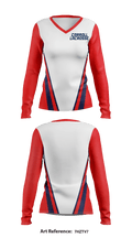 Carroll lacrosse 39368929 Women's Long Sleeve V-neck Shirt - 1