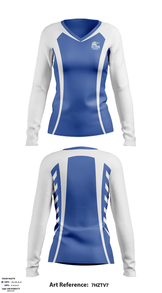 Women's Long Sleeve Vneck Shirt, Paul D Schreiber High School Soccer, Men's Soccer, Teamtime, Team time, sublimation, custom sports apparel, team uniforms, spirit wear, spiritwear, sports uniforms, custom shirts, team store, custom team store, fundraiser sports, apparel fundraiser