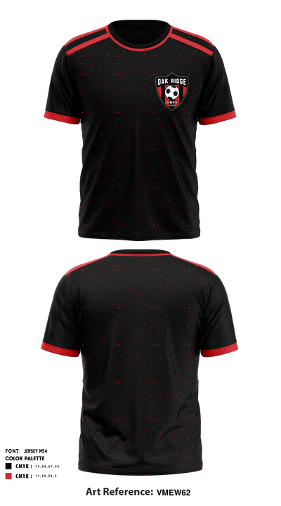Oak Ridge Youth Association Soccer 89748259 Short Sleeve Performance Shirt - 1