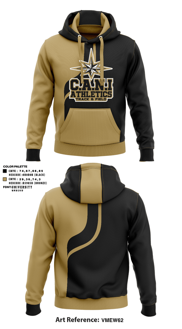 Hoodie, C.A.N.I Athletics Track & Field, Track & Field, Teamtime, Team time, sublimation, custom sports apparel, team uniforms, spirit wear, spiritwear, sports uniforms, custom shirts, team store, custom team store, fundraiser sports, apparel fundraiser
