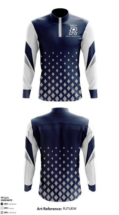Randolph High School Women's Volleyball 79220353 Quarter Zip Jacket - 1