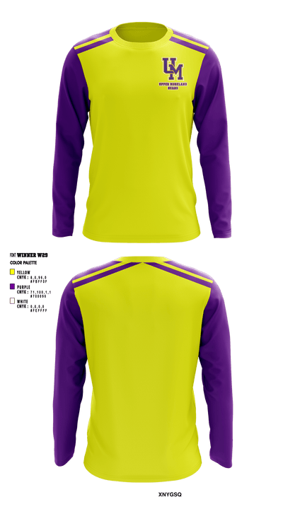 Upper Moreland bears 75724945 Long Sleeve Performance Shirt - 1