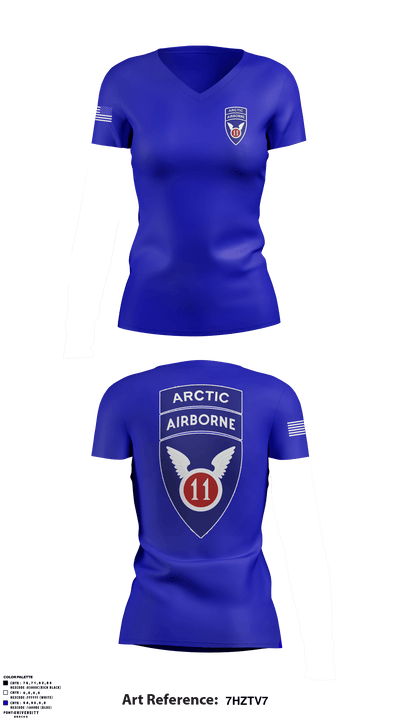 11th Airborne Division 20020731 Women's Short Sleeve V-neck Shirt - 3