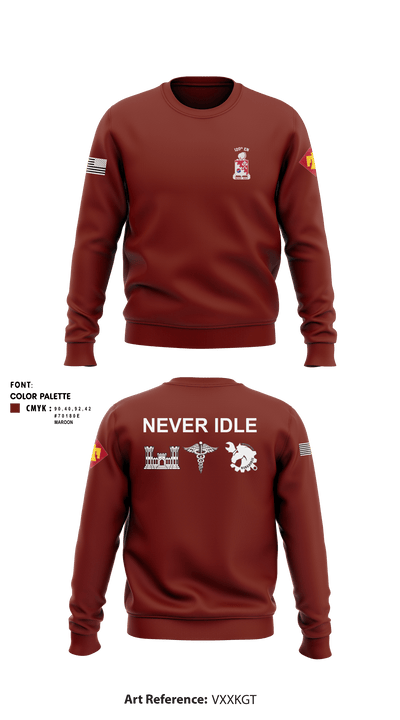 120th Engineers 83495982 Crew Neck Sweatshirt - 8