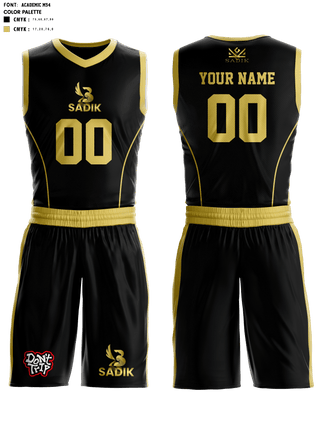 Basketball Uniform, TeamSadik, Men's Basketball, Teamtime, Team time, sublimation, custom sports apparel, team uniforms, spirit wear, spiritwear, sports uniforms, custom shirts, team store, custom team store, fundraiser sports, apparel fundraiser