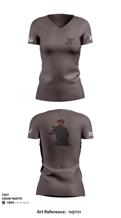 C&N Tactical 73054260 Women's Short Sleeve V-neck Shirt - 1