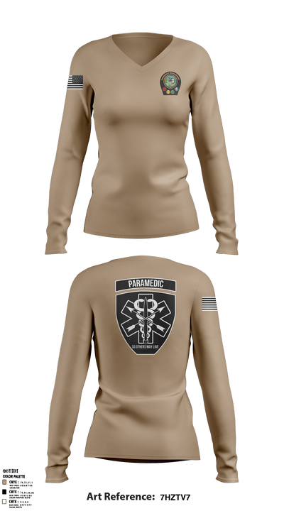 Madison county office of emergency management 88768300 Women's Long Sleeve V-neck Shirt - 2