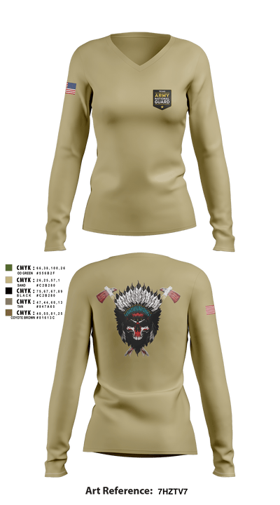 Apache 10748553 Women's Long Sleeve V-neck Shirt - 5