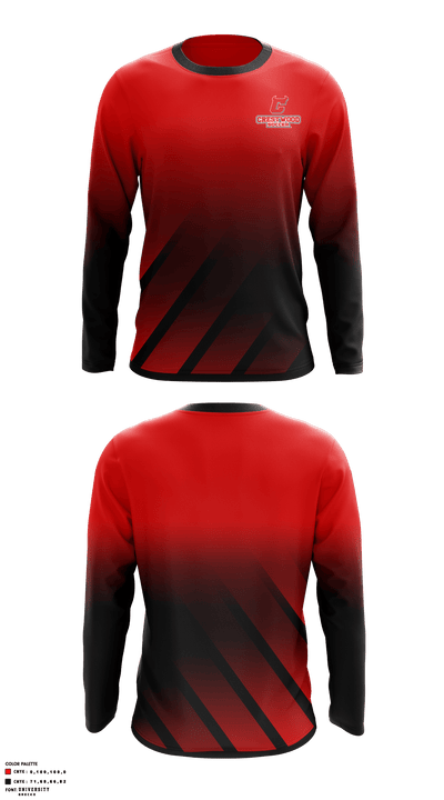 Crestwood High School Soccer 25155724 Long Sleeve Performance Shirt - 1