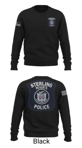 Crew Neck Sweatshirt, , Police, Teamtime, Team time, sublimation, custom sports apparel, team uniforms, spirit wear, spiritwear, sports uniforms, custom shirts, team store, custom team store, fundraiser sports, apparel fundraiser