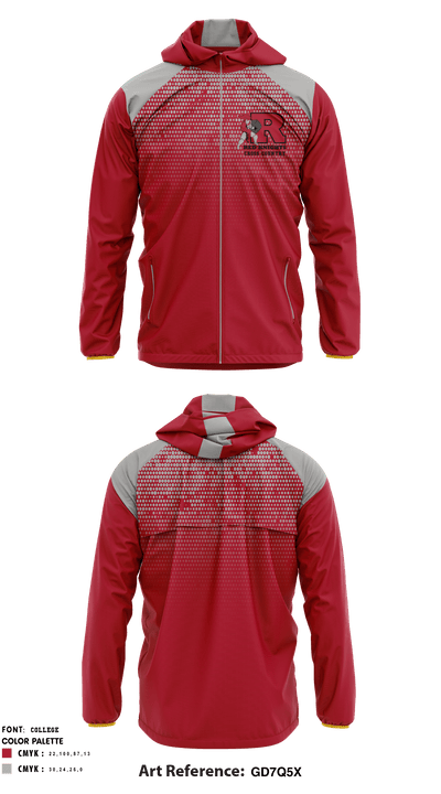 Reading High School Cross Country 87526146 Windbreaker - 1