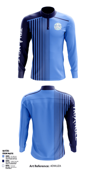 Quarter Zip Jacket, Triangle Volleyball Club, Women's Volleyball, Teamtime, Team time, sublimation, custom sports apparel, team uniforms, spirit wear, spiritwear, sports uniforms, custom shirts, team store, custom team store, fundraiser sports, apparel fundraiser