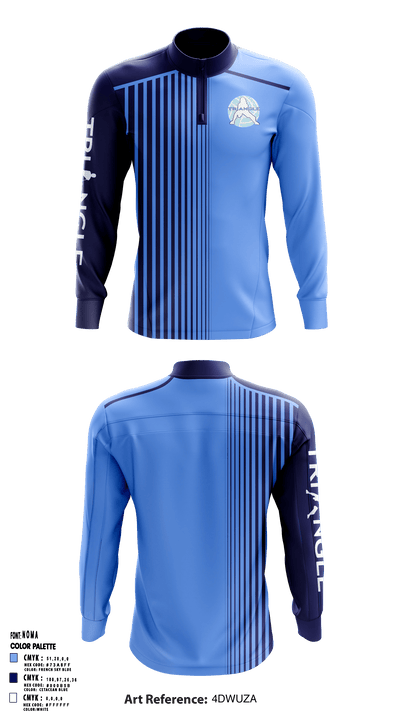 Triangle Volleyball Club 52610257 Quarter Zip Jacket - 1