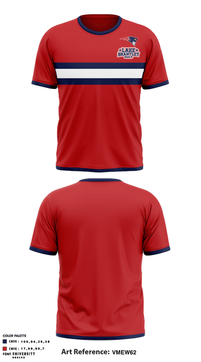 Lake Brantley High School Golf 83071924 Short Sleeve Performance Shirt - 3