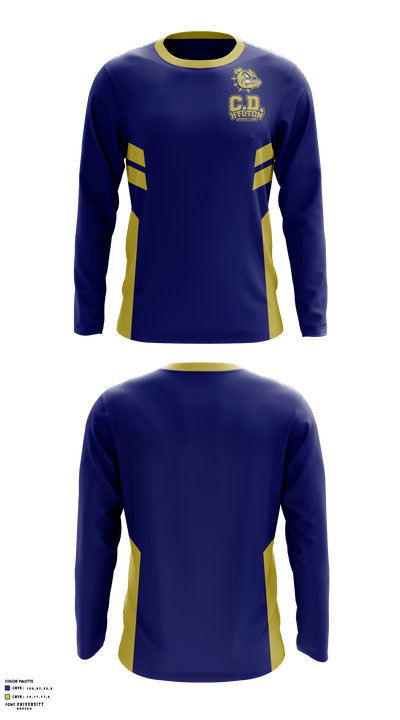 C D Hylton High School Wrestling 90168065 Long Sleeve Performance Shirt - 1