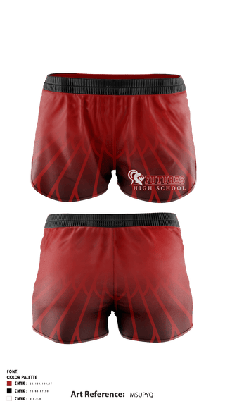 Women's Shorts, Futures High School, School Spirit Store, Teamtime, Team time, sublimation, custom sports apparel, team uniforms, spirit wear, spiritwear, sports uniforms, custom shirts, team store, custom team store, fundraiser sports, apparel fundraiser