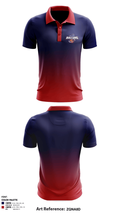 Ballers Basketball 98117118 Short Sleeve Performance Polo - 1