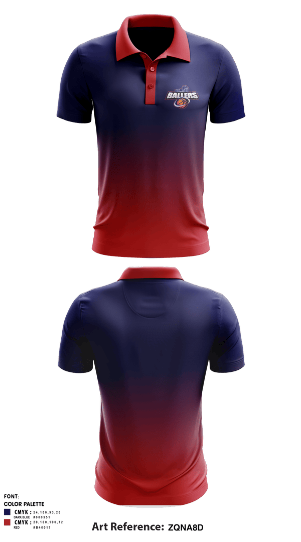 Short Sleeve Performance Polo, Ballers Basketball, Men's Basketball, Teamtime, Team time, sublimation, custom sports apparel, team uniforms, spirit wear, spiritwear, sports uniforms, custom shirts, team store, custom team store, fundraiser sports, apparel fundraiser