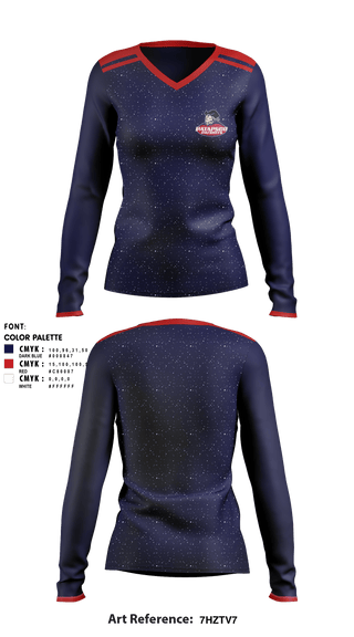 Women's Long Sleeve Vneck Shirt, Patapsco High School Track, Track & Field, Teamtime, Team time, sublimation, custom sports apparel, team uniforms, spirit wear, spiritwear, sports uniforms, custom shirts, team store, custom team store, fundraiser sports, apparel fundraiser