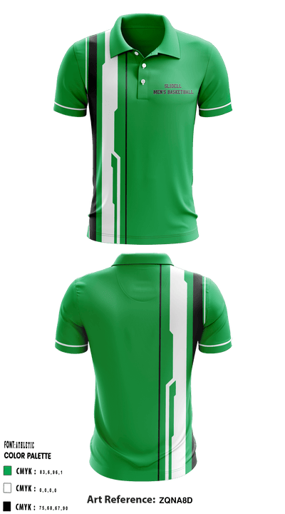 Slidell High School basketball 88023270 Short Sleeve Performance Polo - 1