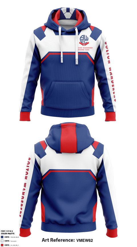 Hoodie, Bolton Wanderers Soccer Club, Men's Soccer, Teamtime, Team time, sublimation, custom sports apparel, team uniforms, spirit wear, spiritwear, sports uniforms, custom shirts, team store, custom team store, fundraiser sports, apparel fundraiser